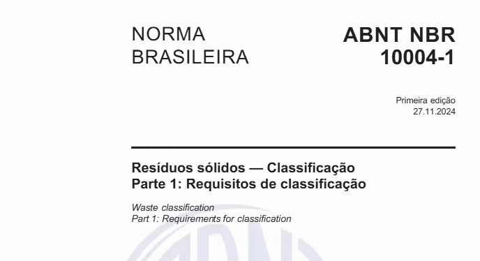 Laudo de Classificação de resíduos